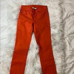 Raleigh Orange Jeans